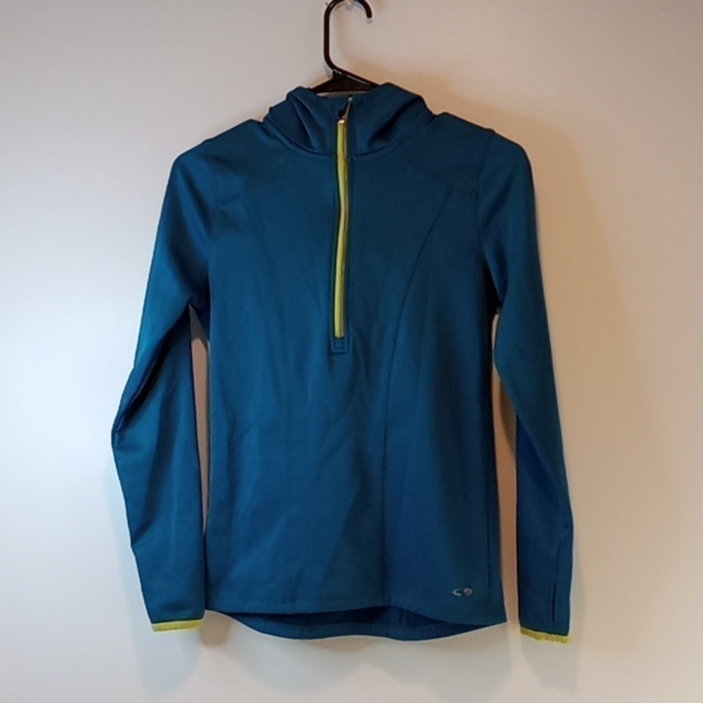 C9 By Champion Semi Fitted 1/2 Zip Pullover Hoodie Thumb Hole Women's Sz XS NICE